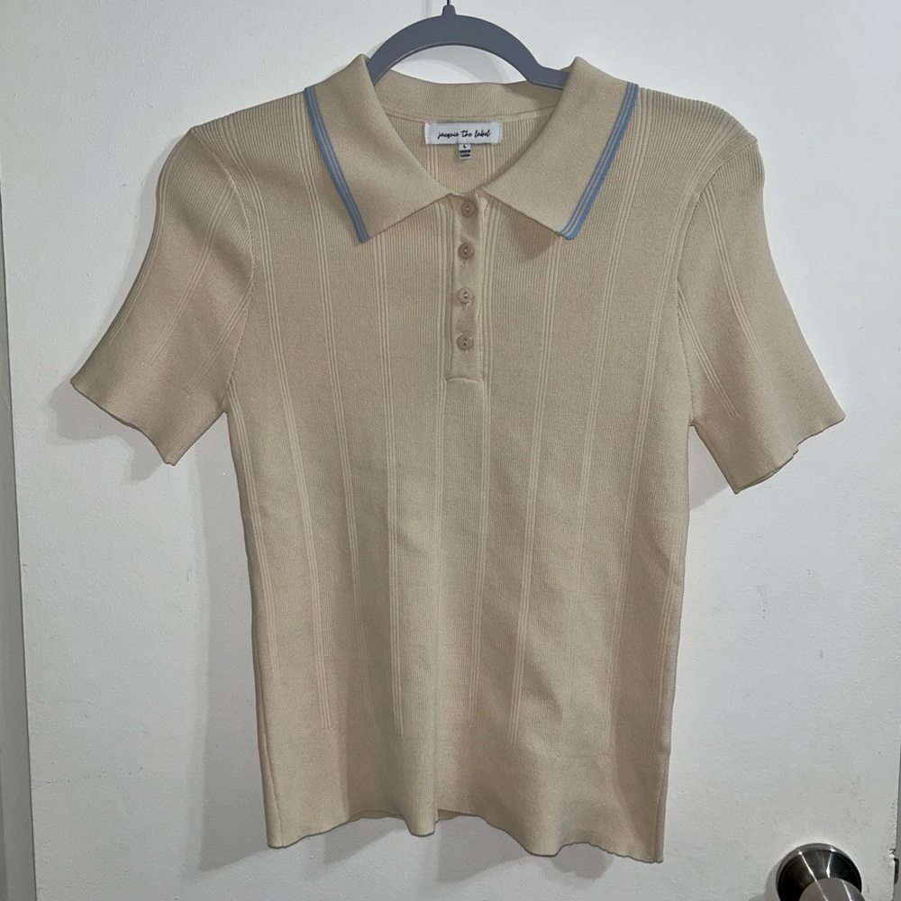 Jacquie the Label Collar Fitted Top